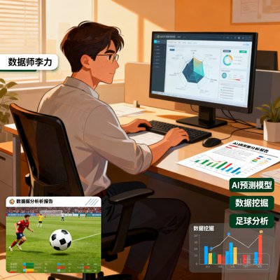 数据师李力负责AI预测模型，擅长数据挖掘与足球分析