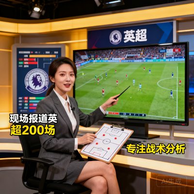 解说王婷曾现场报道英超超过200场比赛，专注战术分析